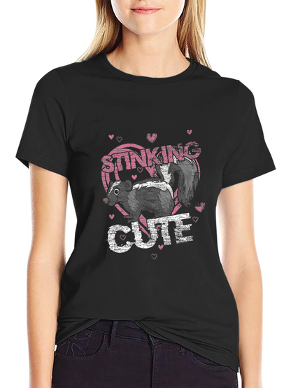 Stinking Cute Skunk Graphic T-Shirt