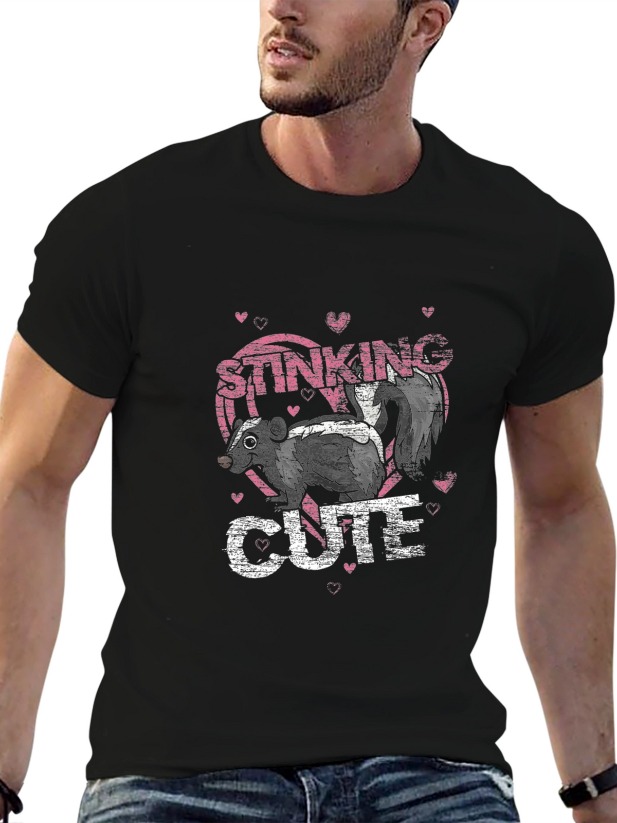 Stinking Cute Skunk Graphic T-Shirt