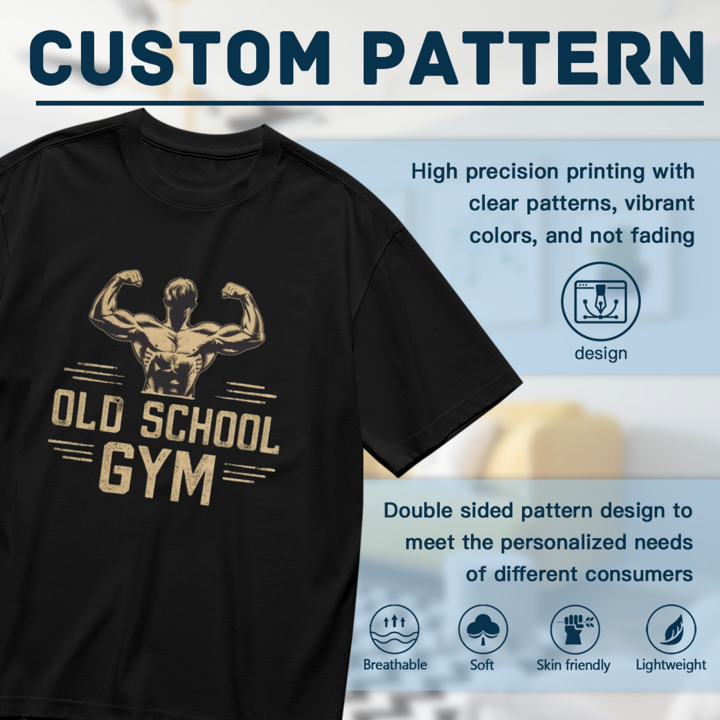 Vintage Old School Gym Muscular Bodybuilder Retro Plus Size Women Printed T-Shirt