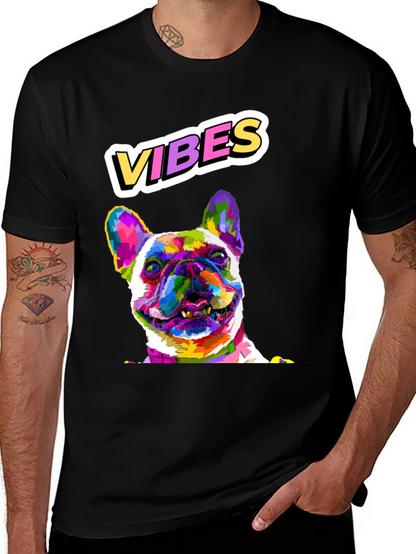 Vibes French Bulldog Graphic T-Shirt