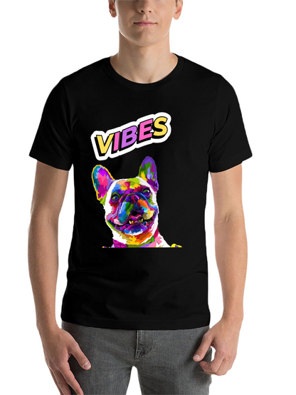 Vibes French Bulldog Graphic T-Shirt