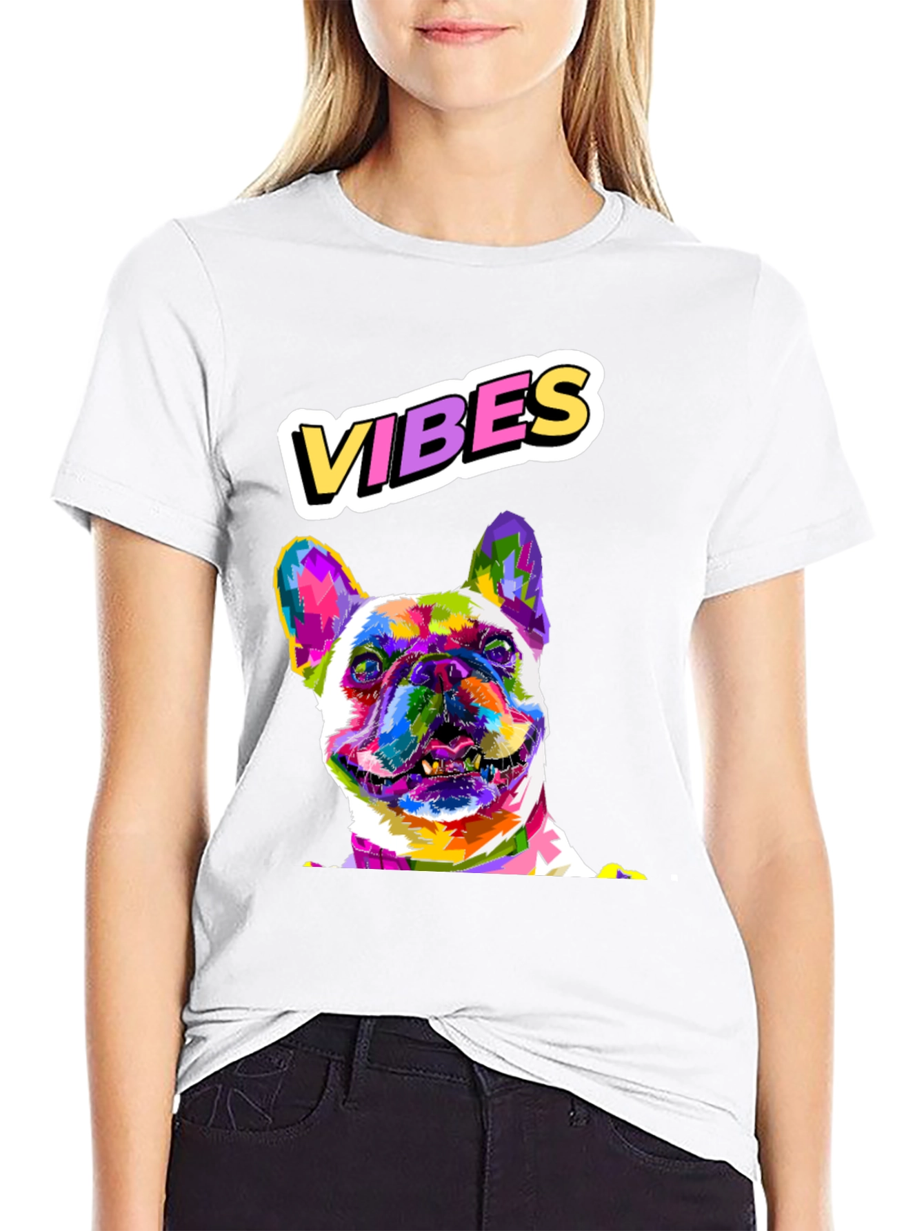 Vibes French Bulldog Graphic T-Shirt