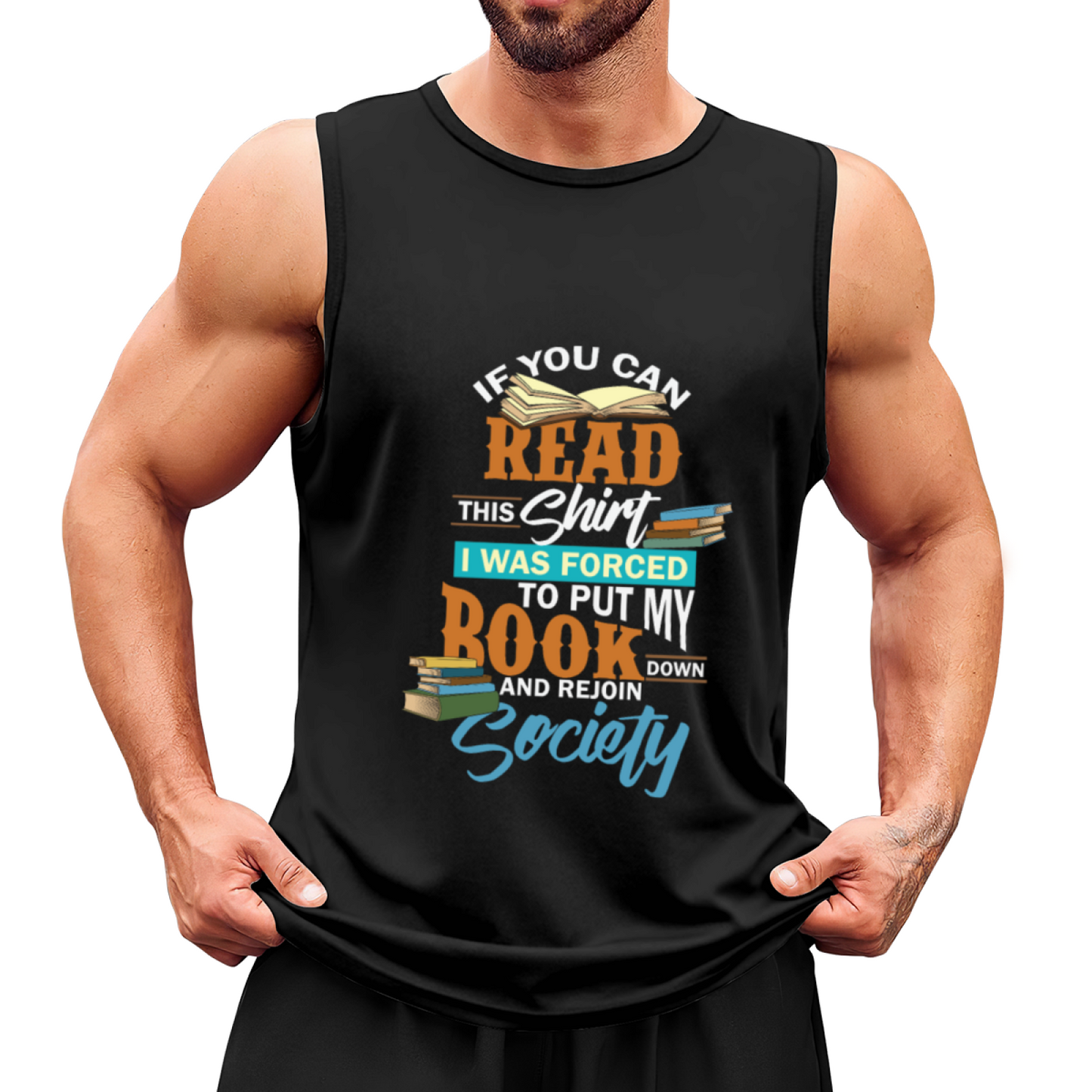 Read Book Society Book Lover Funny Quote Graphic Tank Men