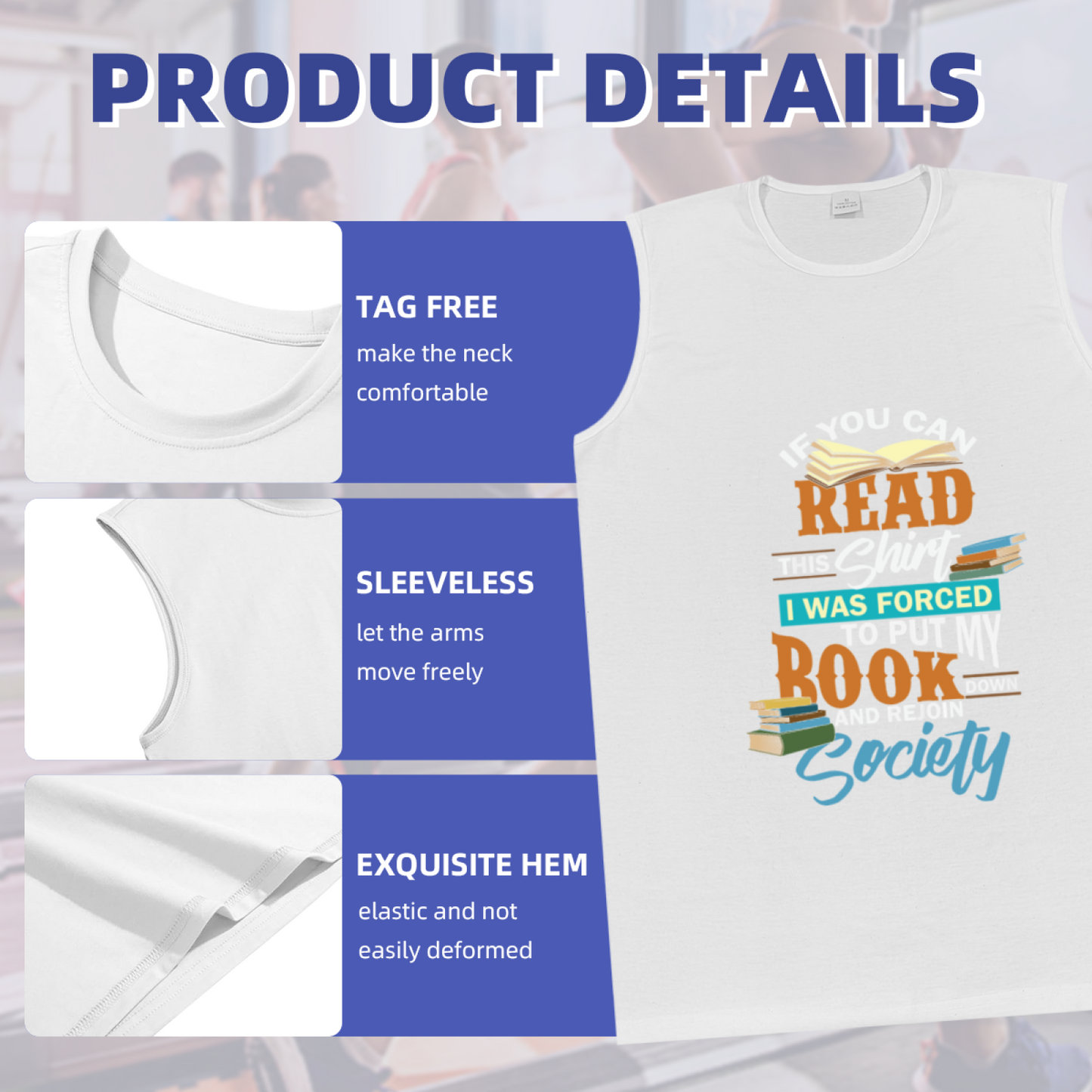 Read Book Society Book Lover Funny Quote Graphic Tank Men