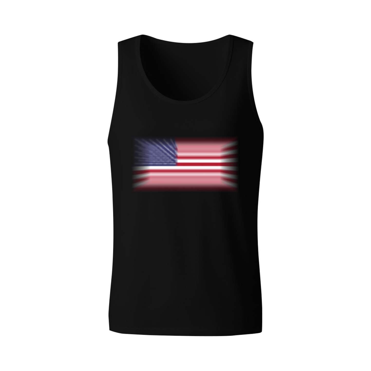 Blurry Vintage American Flag Patriotic Men Tank Top