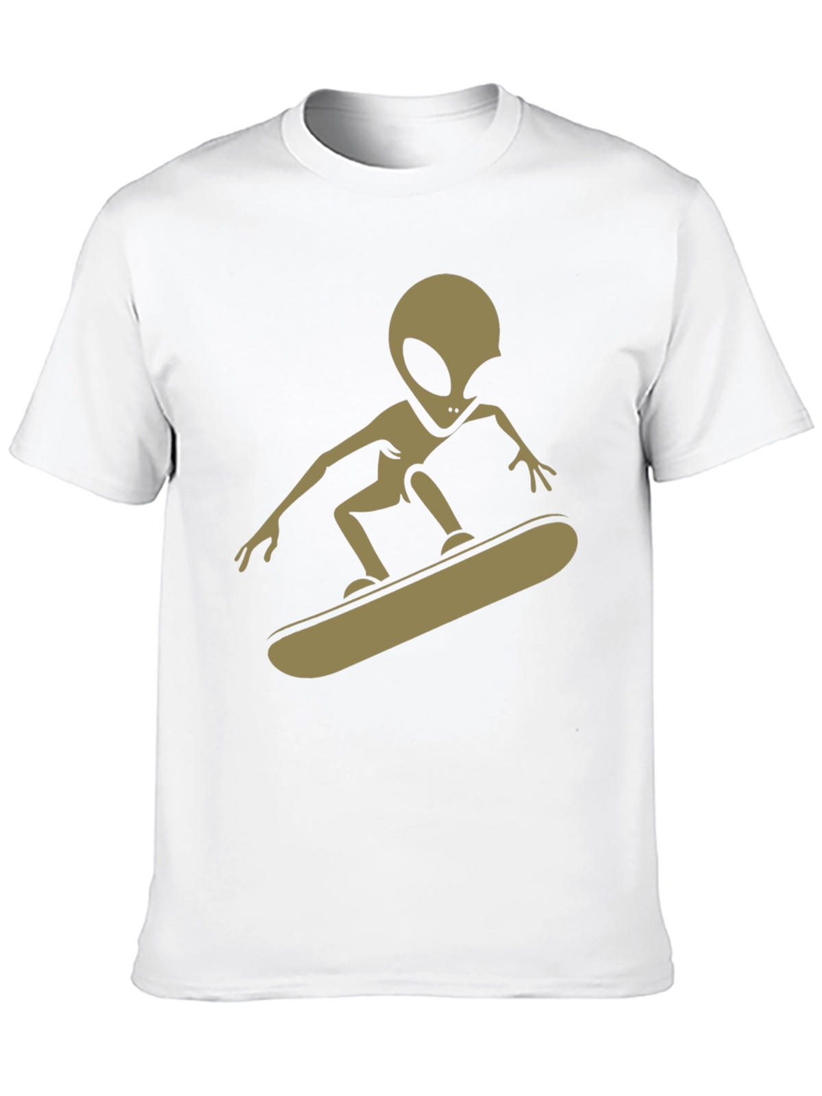 Alien Skateboarder Graphic Tee - Black