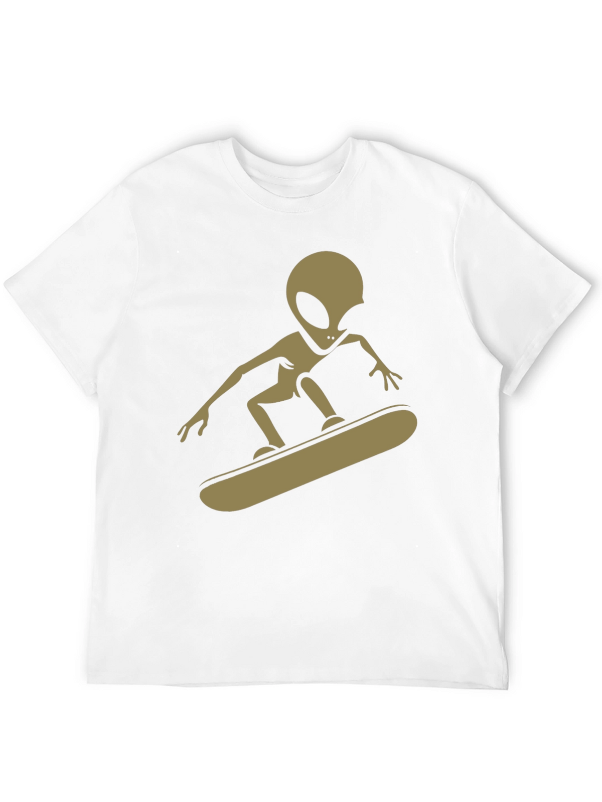 Alien Skateboarder Graphic Tee - Black