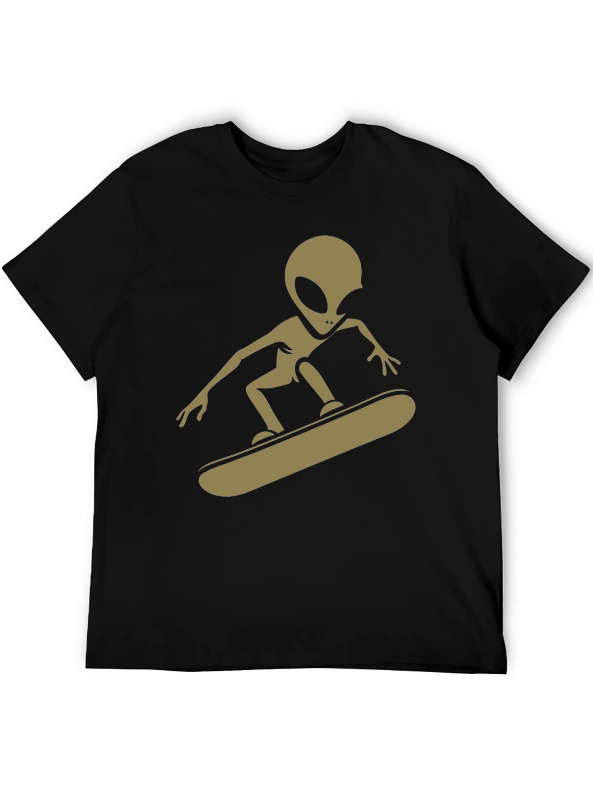 Alien Skateboarder Graphic Tee - Black