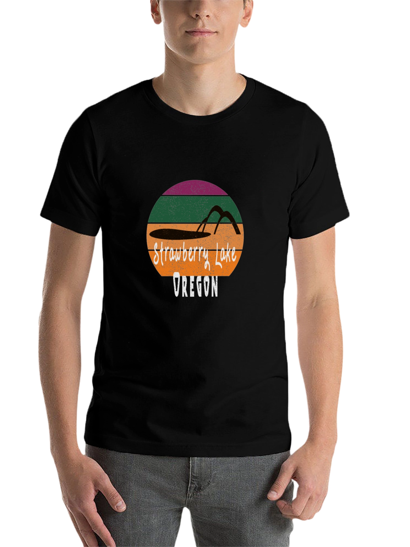 Strawberry Lake Oregon Retro T-Shirt