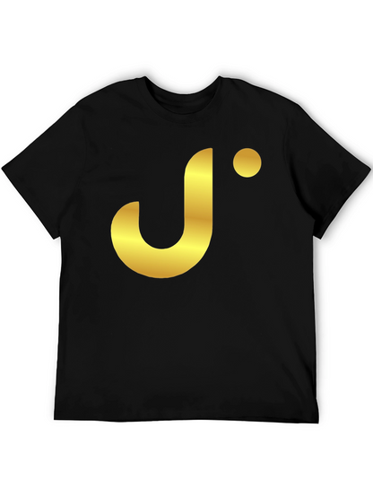 Stylish Black T-Shirt with Gold J Logo