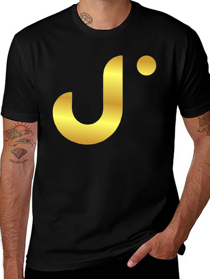 Stylish Black T-Shirt with Gold J Logo