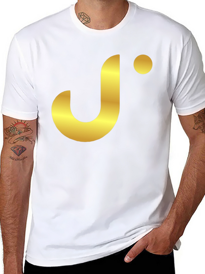 Stylish Black T-Shirt with Gold J Logo