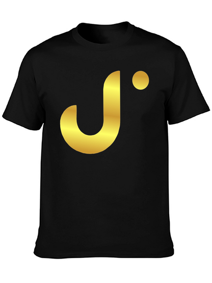 Stylish Black T-Shirt with Gold J Logo