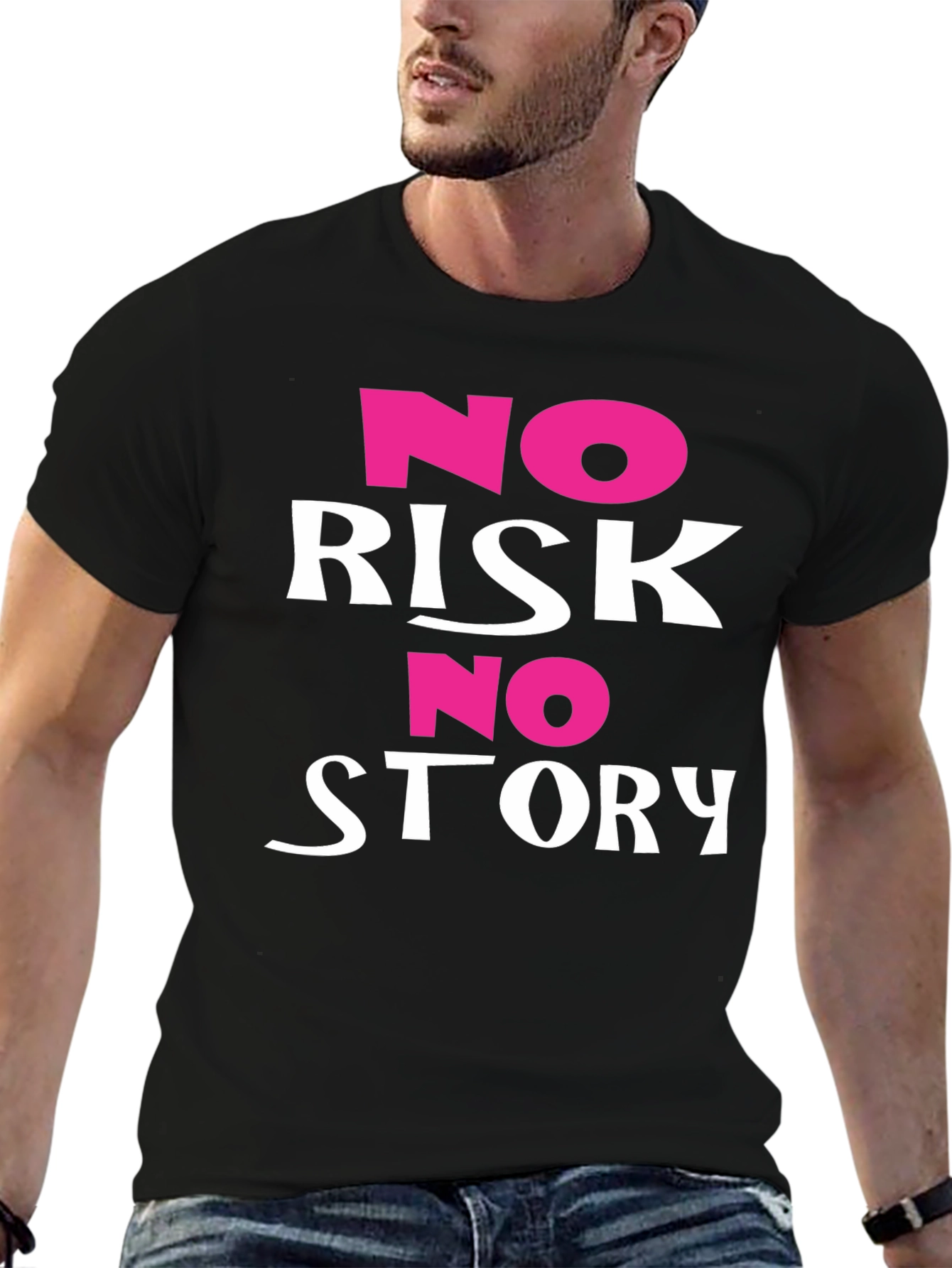 No Risk No Story Graphic Tee - Black
