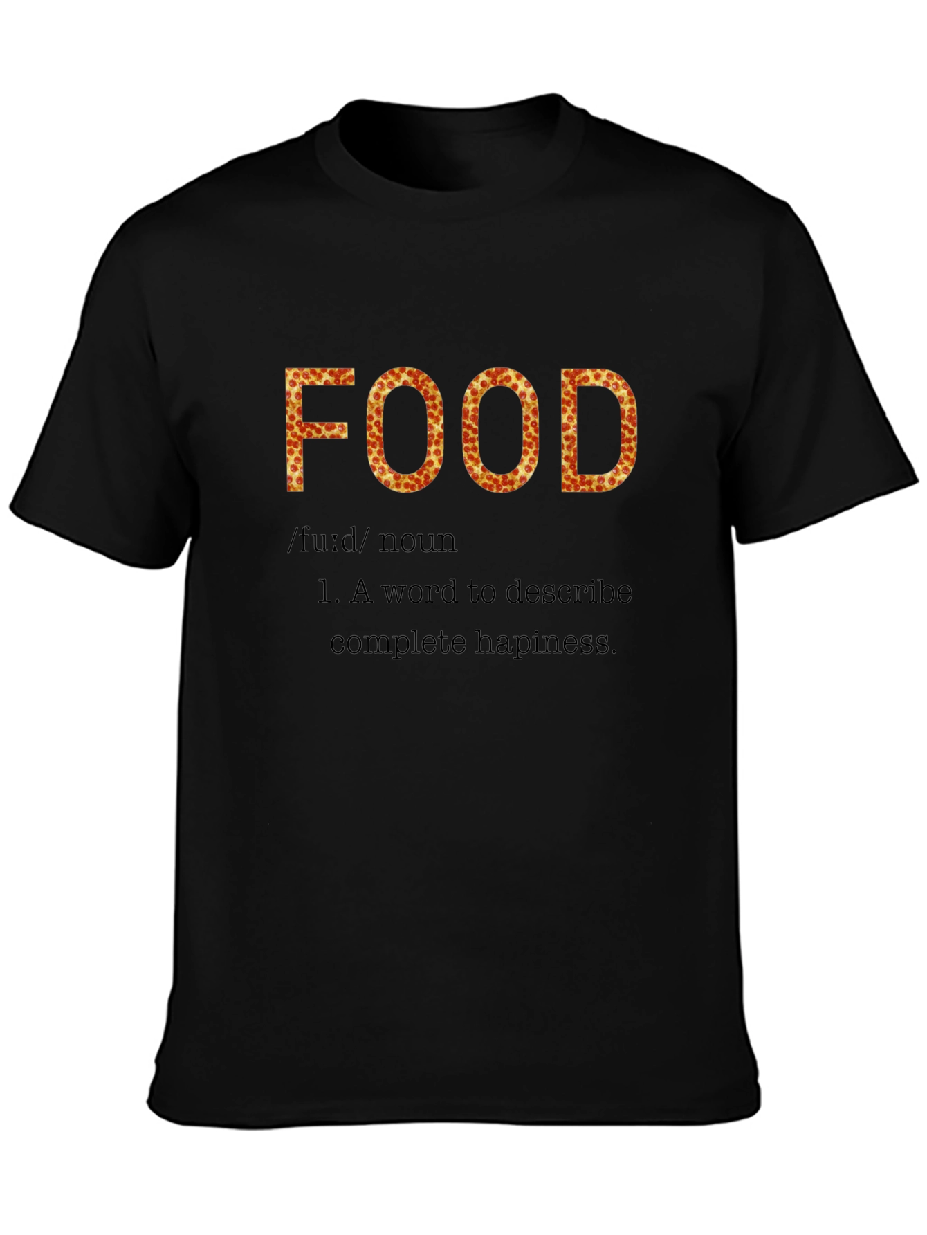 Pizza Food Definition Black T-Shirt