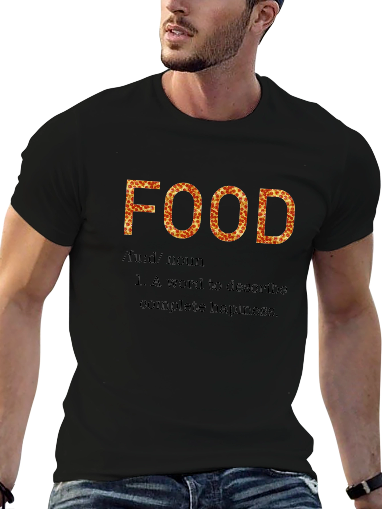 Pizza Food Definition Black T-Shirt