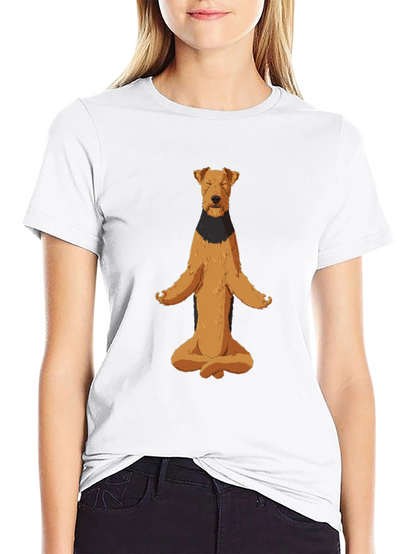 Meditating Dog Graphic Tee - Zen Vibes