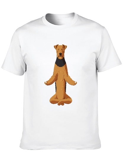 Meditating Dog Graphic Tee - Zen Vibes