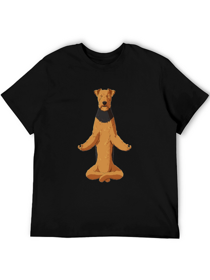 Meditating Dog Graphic Tee - Zen Vibes