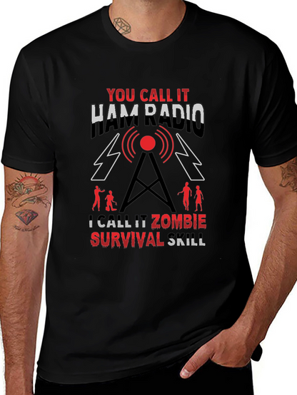 Ham Radio Zombie Survival Skill T-Shirt