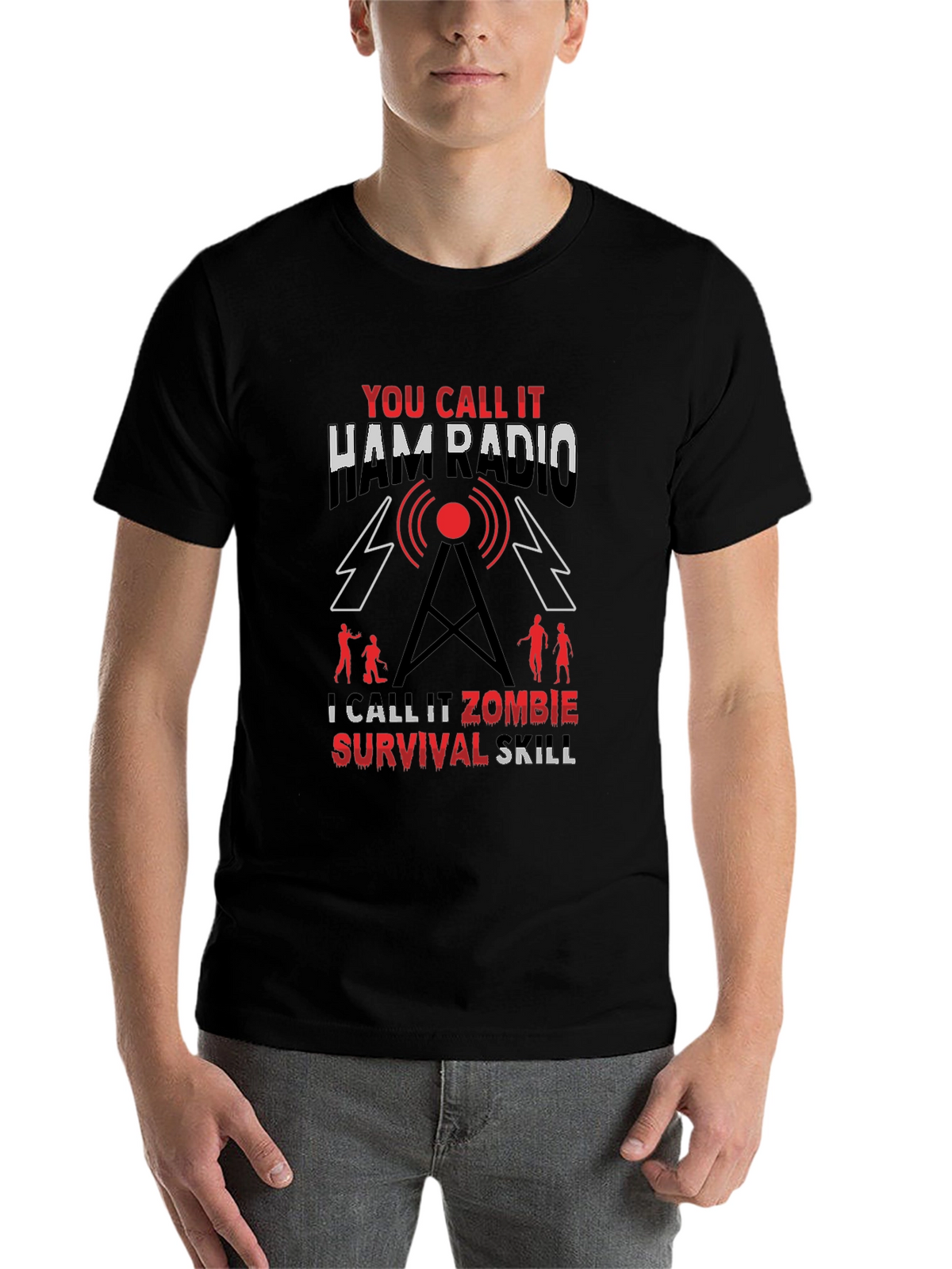 Ham Radio Zombie Survival Skill T-Shirt
