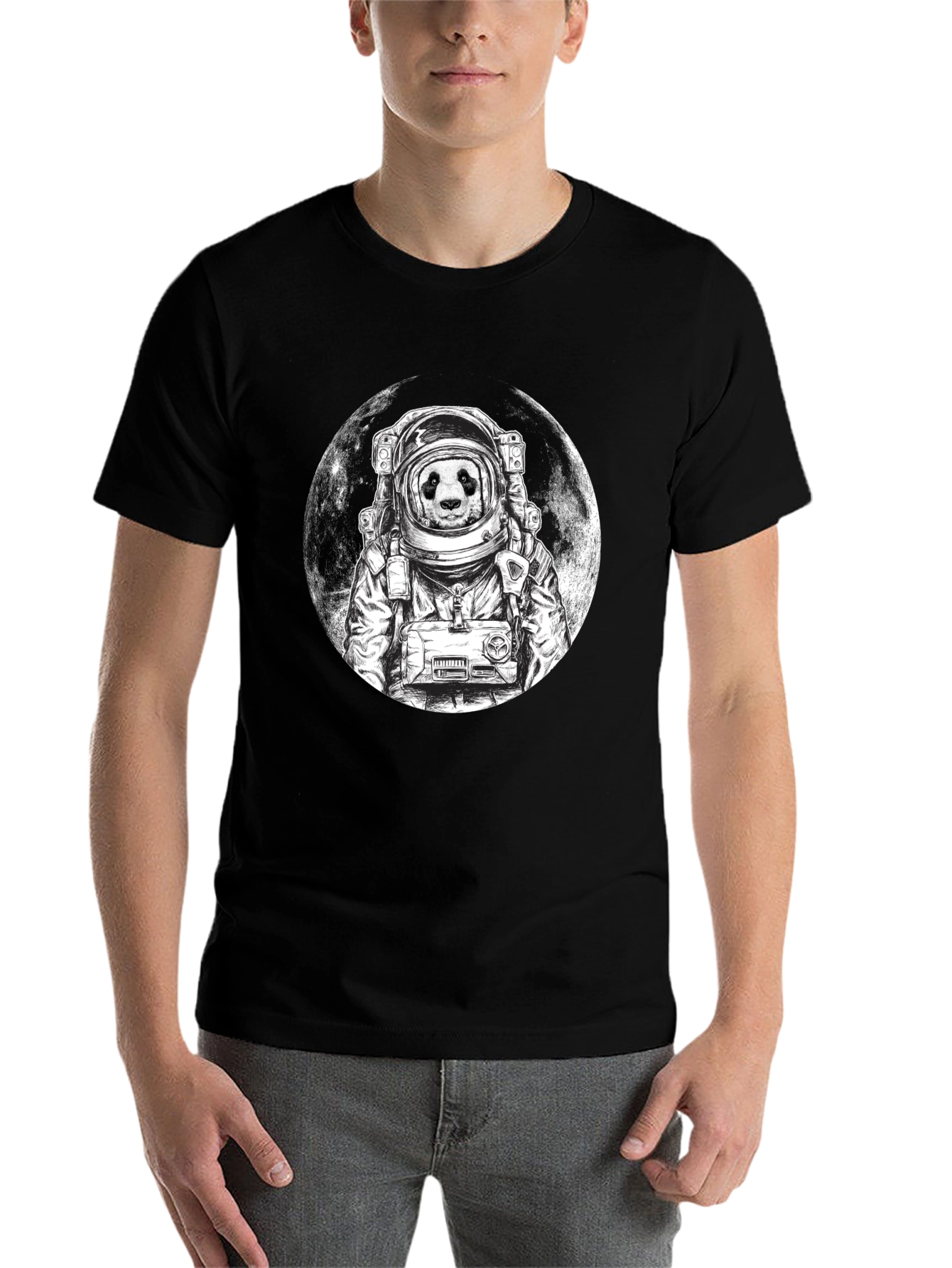 Panda Astronaut Graphic Tee - Space Panda T-Shirt