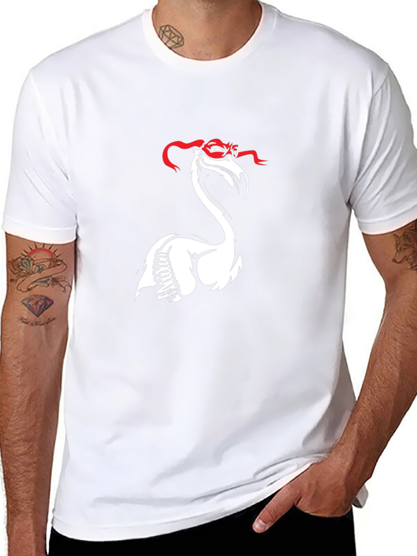 Flamingo Ninja T-Shirt - Black Cotton Tee