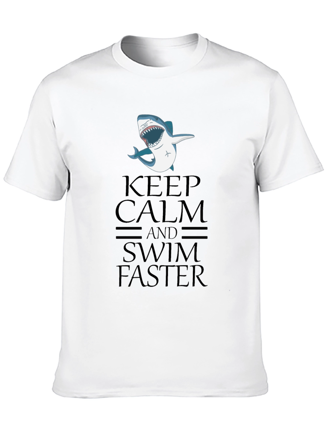 Keep Calm Shark Tee - Funny Novelty T-Shirt