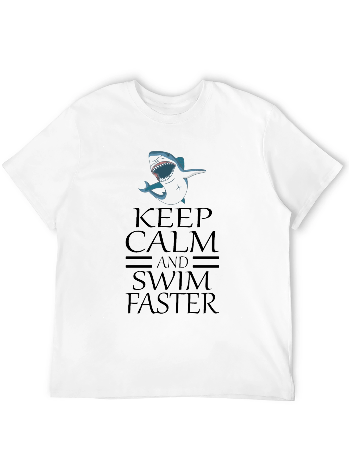 Keep Calm Shark Tee - Funny Novelty T-Shirt