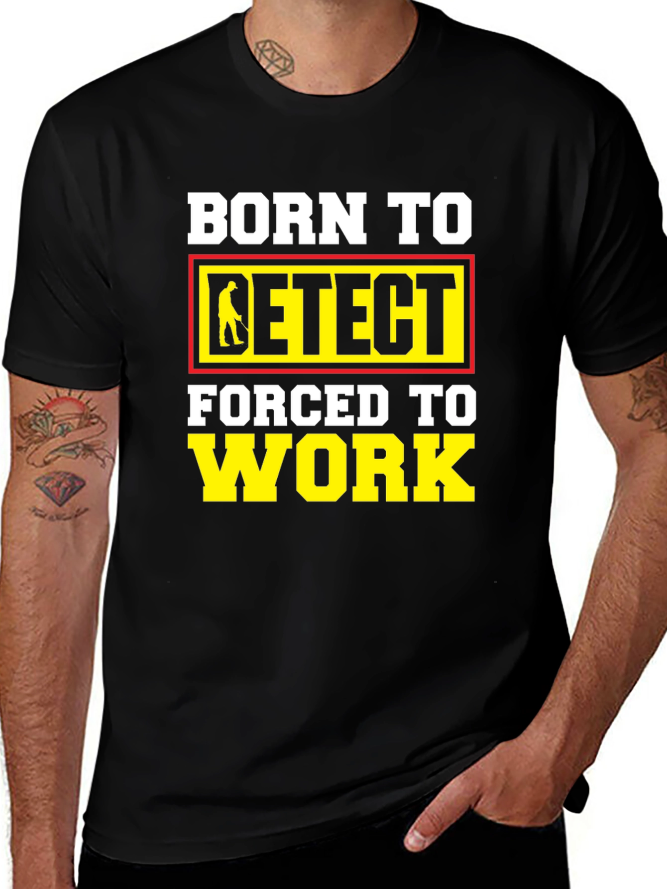 Born To Detect T-Shirt Funny Metal Detecting Gift