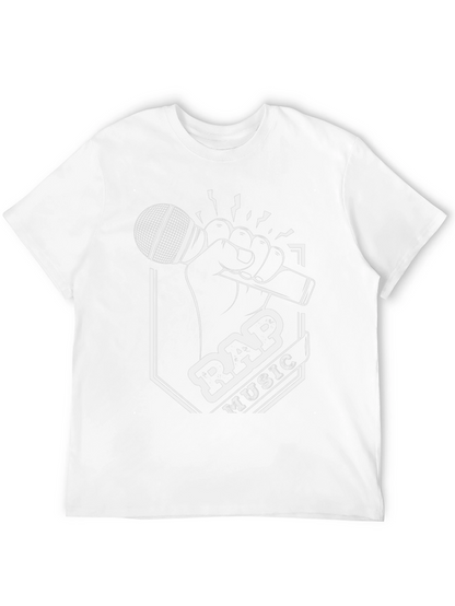 Rap Music Graphic T-Shirt - Black