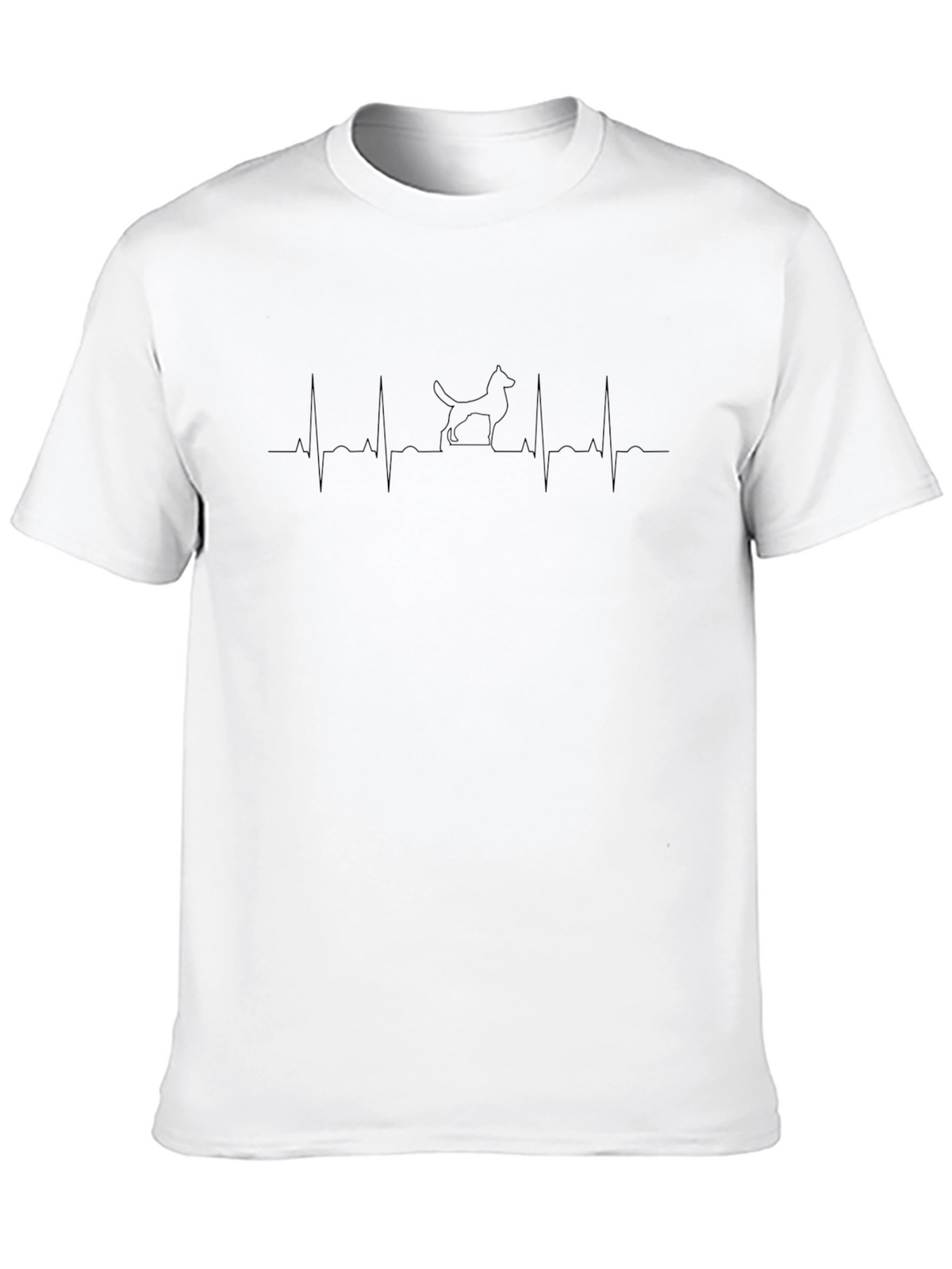 Dog Heartbeat Graphic Tee - Unisex Cotton T-Shirt