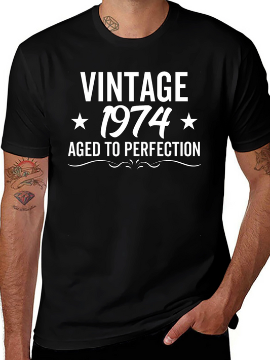 Vintage 1974 Aged To Perfection Graphic T-Shirt