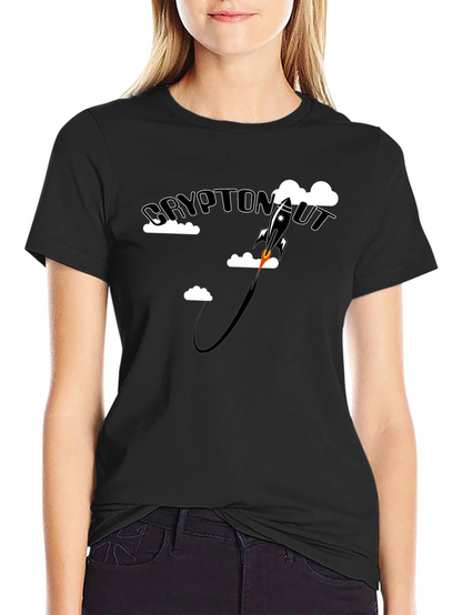 Cryptonaut Rocket Graphic T-Shirt - Black Cotton Blend