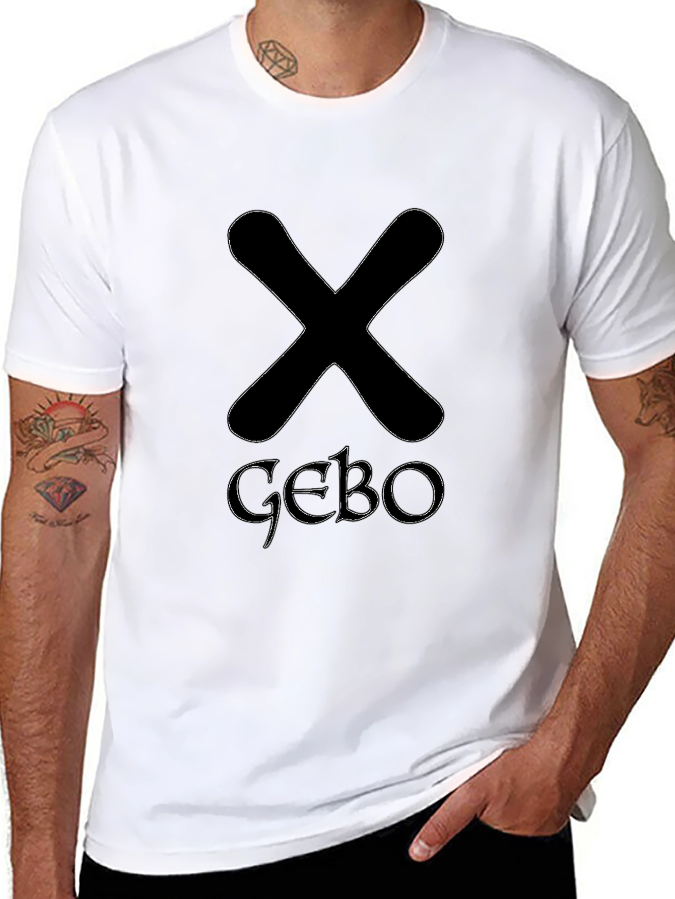 Black T-Shirt with Runes