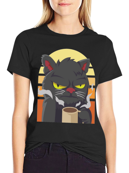 Grumpy Cat Coffee T-Shirt - Black