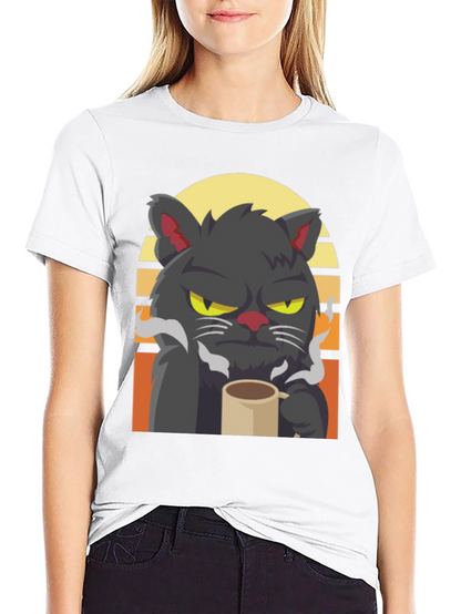 Grumpy Cat Coffee T-Shirt - Black