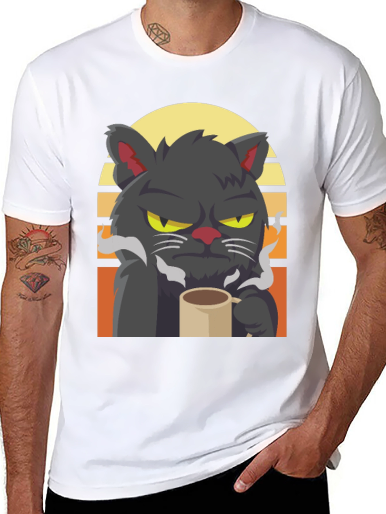 Grumpy Cat Coffee T-Shirt - Black