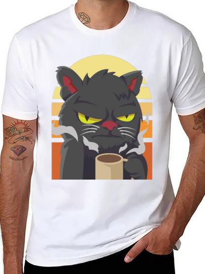 Grumpy Cat Coffee T-Shirt - Black