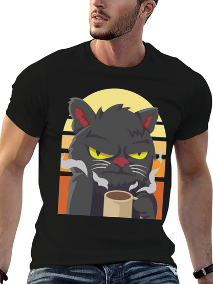 Grumpy Cat Coffee T-Shirt - Black