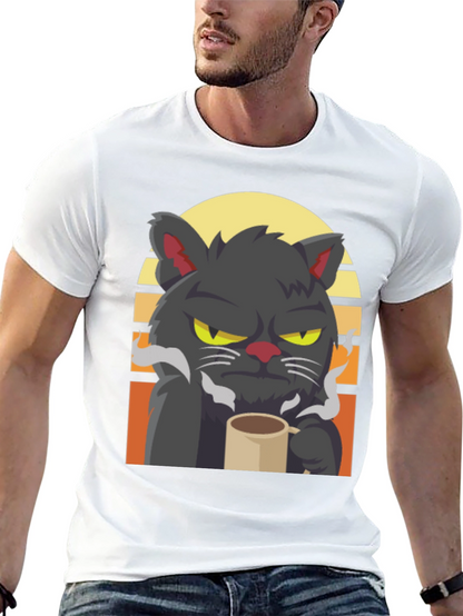 Grumpy Cat Coffee T-Shirt - Black