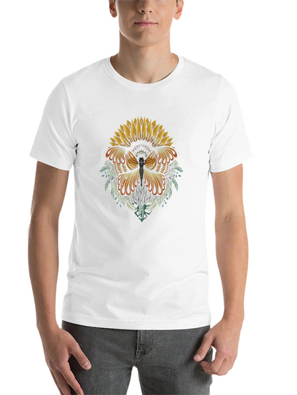 Sunflower Butterfly Graphic Tee - Black Cotton Blend