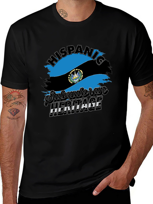 Hispanic Salvadoran Heritage Black T-Shirt