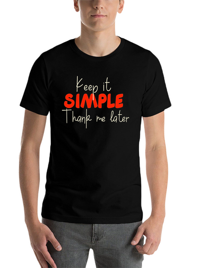 Keep it Simple Mens Black Graphic Tee