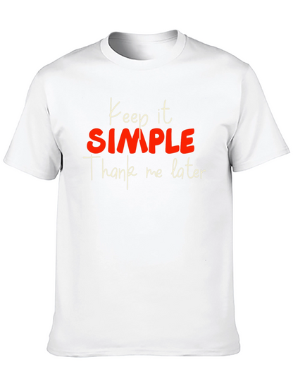 Keep it Simple Mens Black Graphic Tee