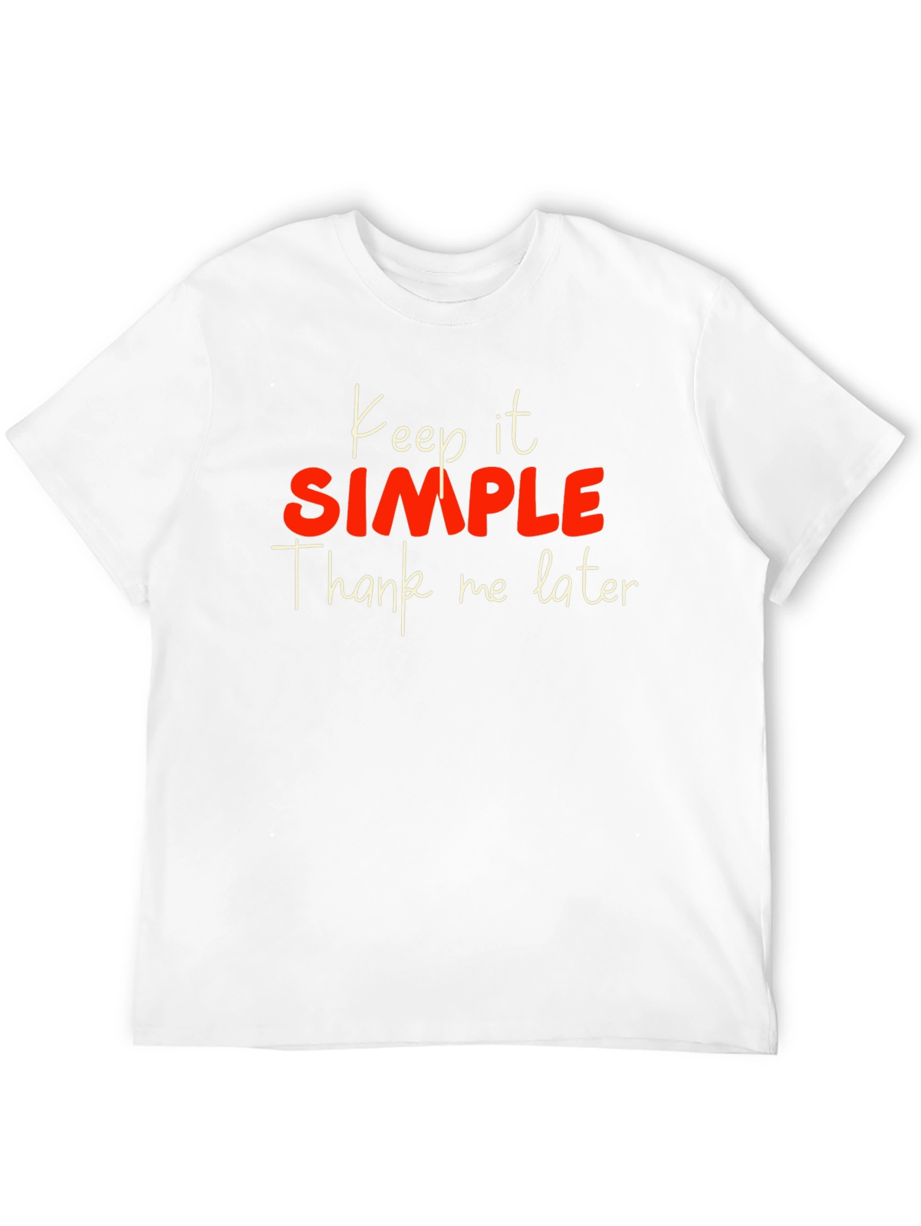 Keep it Simple Mens Black Graphic Tee