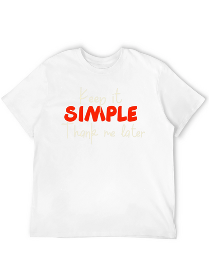 Keep it Simple Mens Black Graphic Tee
