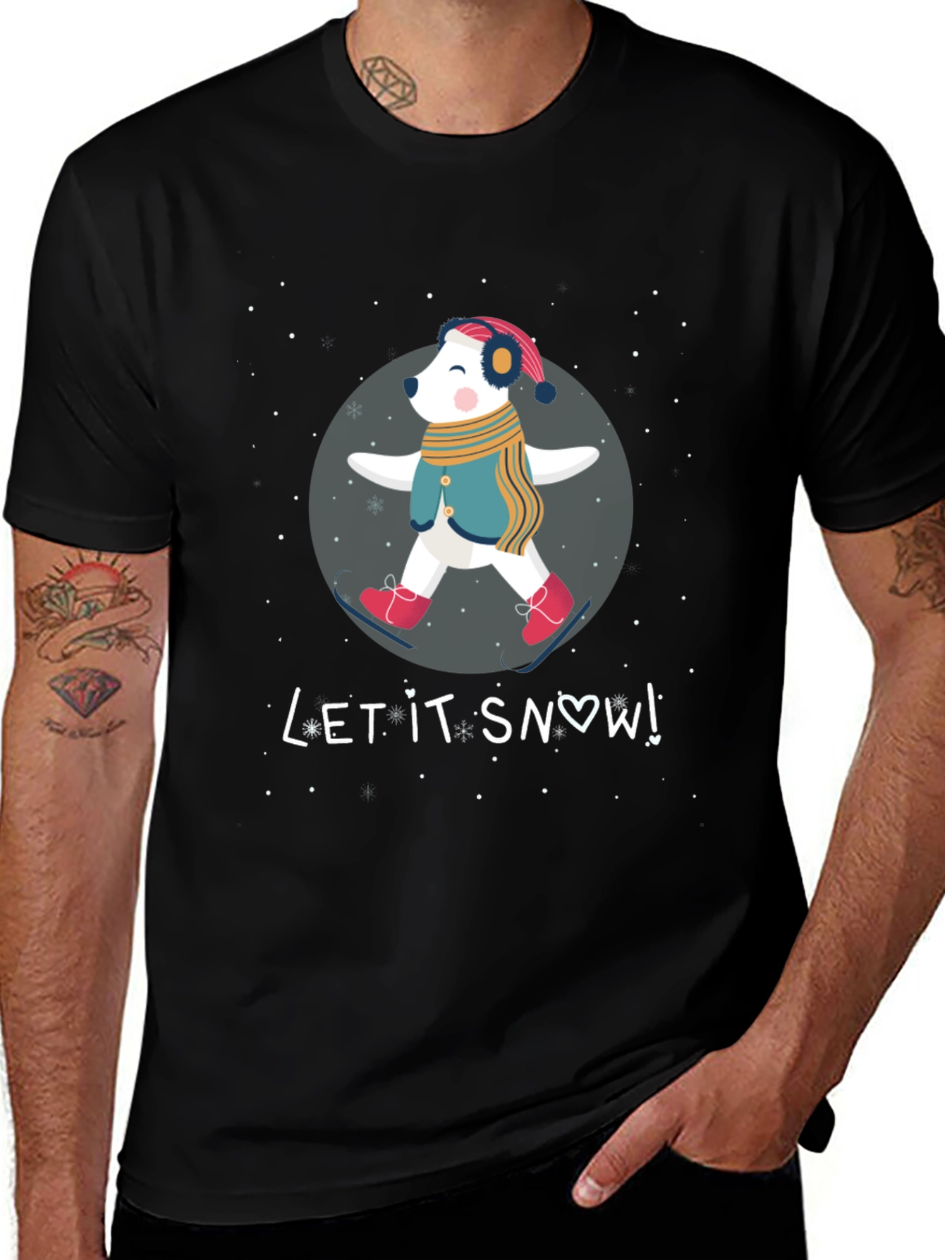 Let It Snow Bear Graphic T-Shirt