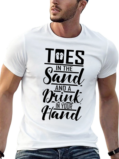 Toes in the Sand Black T-Shirt
