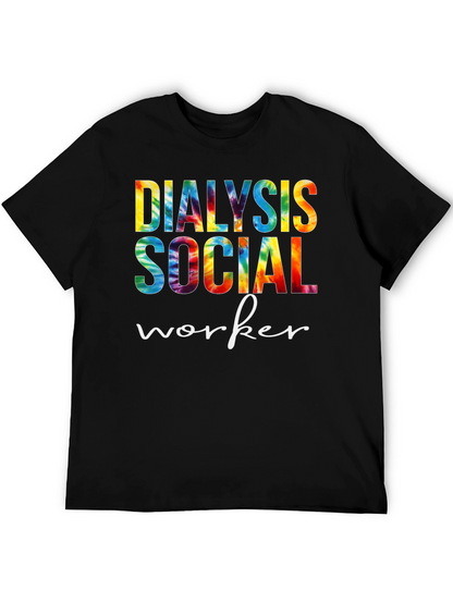 Dialysis Social Worker Tie Dye Graphic Tee